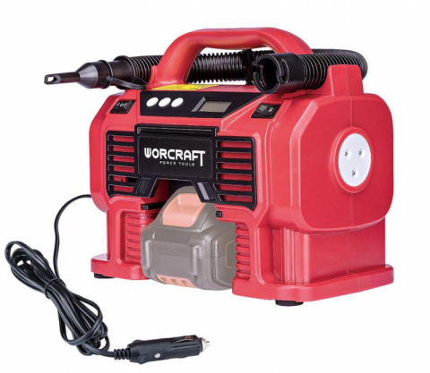 WORCRAFT CAC-S20LiA Aku kompresor 20V, autozásuvka, (bez baterie a nabíječky)