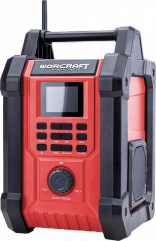 WORCRAFT CBTS-S20LiH Aku rádio 20V DAB+, FM, Bluetooth, AUX, USB output, 2x15W