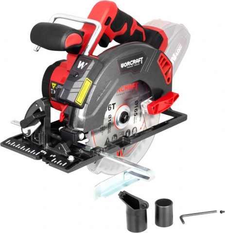 WORCRAFT CCS-S20LiB Aku kotoučová okružní pila 165mm 20V, laser, bezuhlíková, bez baterie