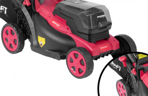 WORCRAFT CLM-S40Li ShareSYS Aku zahradní sekačka bezuhlíková 340mm, 35litrů