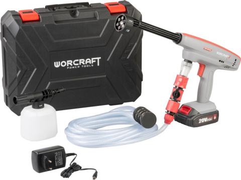 WORCRAFT CPC-S20LiEM Aku tlakový čistič 20V vapka 1,5MPa, 1x2.0Ah, nabíječka