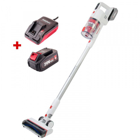 WORCRAFT CPVC-S20LiB Aku vysavač tyčový, ShareSYS 20V, 1x4.0Ah