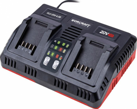 WORCRAFT Dvojitá RYCHLONABÍJEČKA Li-ion akumulátorů CLC-20V-4.4D pro set S20Li