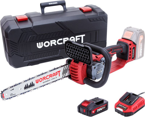 WORCRAFT Kompaktní aku řetězová pila 30cm 20V CGC-S20LiBDM, SET 1x4.0Ah