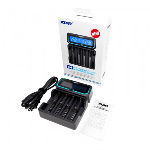 XTAR rychlonabíječka s LCD displejem XTAR 4 port, / 18650 / 26650 / AAA