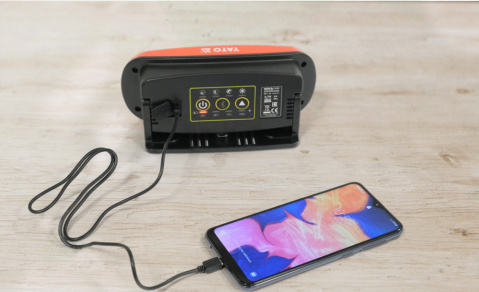 YATO Aku světlo reflektor 2x15W, USB nabíjecí, bluetooth reproduktor, powerbanka, magnet