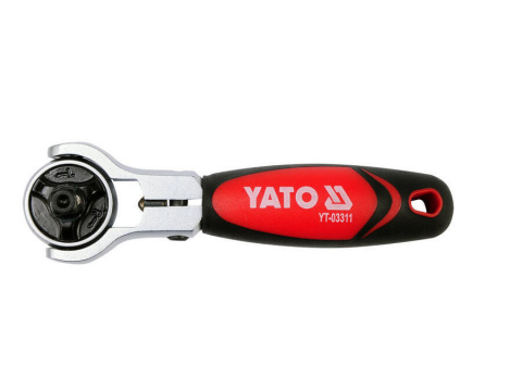 YATO Gola ráčna kombinovaná pro bity a ořechy 1/4" s otočnou hlavou