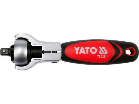YATO Gola ráčna kombinovaná pro bity a ořechy 1/4" s otočnou hlavou