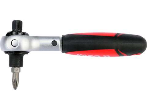YATO Gola ráčna kombinovaná pro bity a ořechy 1/4" s otočnou hlavou