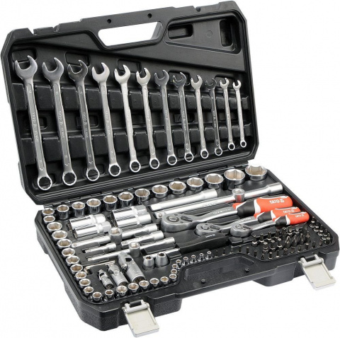 YATO Gola sada 1/2", 3/8", 1/4" + příslušenství 111 ks YT-38831