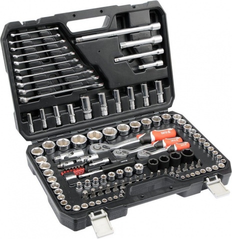 YATO Gola sada 1/2", 3/8", 1/4" + příslušenství 120 ks YT-38801