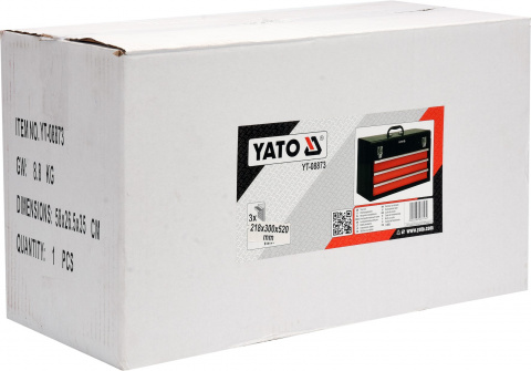 YATO Kufr, skříňka na nářadí 520 x 300 x 218 mm, 3 zásuvky YT-08873