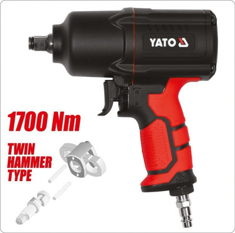 YATO Rázový utahovák 1700Nm 1/2" YT-09544