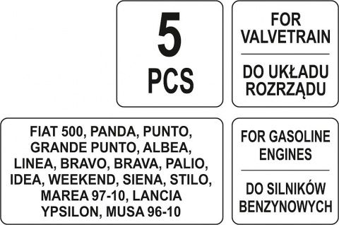 YATO Sada aretaci rozvodů FIAT 1.2 16V