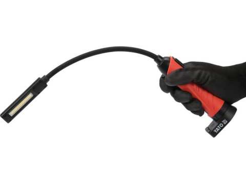 YATO Svítilna, montážní lampa COB 500lm, ohebné rameno, USB nabíjecí