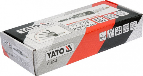 YATO Vzduchová pásová bruska 20x520mm, pneumatický pilník
