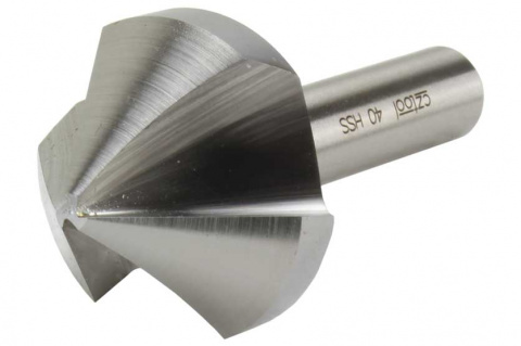 Záhlubník tříbřitý průměr 40mm 90° HSS