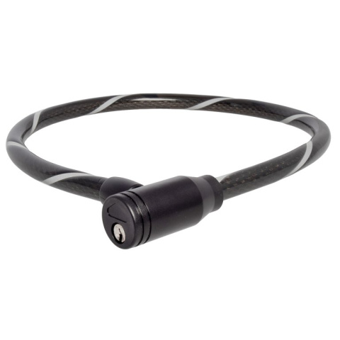 zámek  15x800mm pletený černý reflexní