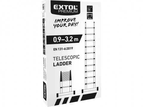 Žebřík Alu teleskopický, 3,2m