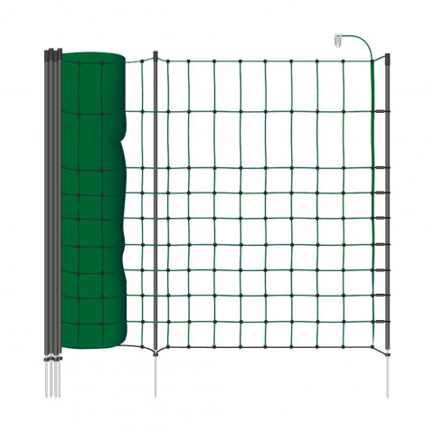 Zelená síť STANDARD pro elektrický ohradník pro psy, králíky, kočky, výška 65 cm, 25 m, 1 hrot