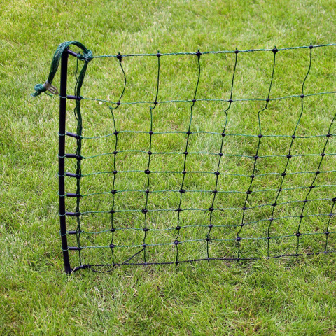 Zelená vodivá síť STANDARD elektrický ohradník pro psy, králíky, kočky, výška 65 cm, 50 m, 1 hrot