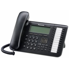KX-DT546X-B Panasonic digitální telefon s velkým podsvětleným 6-řádkovým displejem, 24 program. tlač., černý