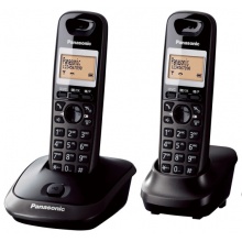 KX-TG2512FXT Panasonic - DECT bezdrátový telefon, 3-řád. displ., 2 sluch. CLIP, hlas. tel, konference,titan-černá