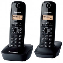 KX-TG1612FXH Panasonic - DECT bezdrátový telefon, 1-řádkový displej, 2 sluchátka, CLIP, barva šedá