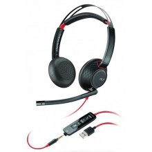 BLACKWIRE-C5220-USB-A Plantronics - náhlavní souprava pro PC na obě uši, spona přes hlavu,, tl. přijmu, USB + 3,5 mm jack