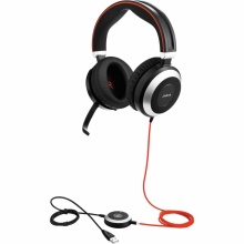 EVOLVE-80-STEREO-MS Jabra - náhlavní souprava pro PC a mobil, USB+3,5 mm jack, spona přes hlavu, na obě uši
