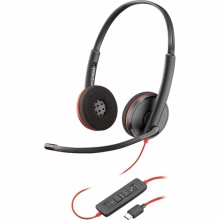 BLACKWIRE-C3220-USB-C Plantronics - náhlavní souprava pro PC/mobil na obě uši, spona přes hlavu, tl. přijmu, USB-C