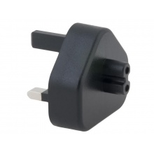Zásuvkový konektor Typ G (UK) pro USB-C nabíječky, černá