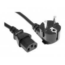 Napájecí kabel 230VAC/10A - 3x 0,75mm, vidlice s konektor IEC-320-C14, černá, 1,5 m