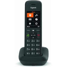 GIGASET-C575 Gigaset - DECT/GAP bezdrátový telefon, adresář 200 jmen, možno na stěnu, lze až 6 sluch.,barva černá