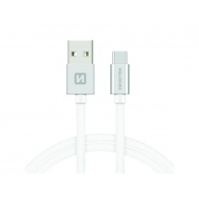 Kabel SWISSTEN USB/USB-C 1,2m stříbrný