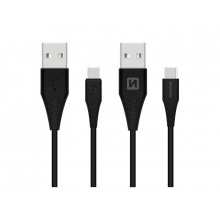 Kabel SWISSTEN USB/USB-C 3.1 1,5m černý (delší konektor 9mm)