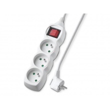 Prodlužovací kabel 3 zásuvky 2m GETI GEC32S s vypínačem