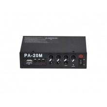 Zesilovač SHOW PA-20M, 20W/4Ω, přehrávač MP3