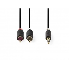 Kabel Jack 3,5mm stereo/2x Cinch 2m NEDIS CABW22200AT20