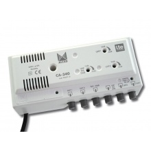 Anténní zesilovač ALCAD CA-340, 2xUHF+1xFM/VHF BIII, 2x výstup, filtr 5G, domovní