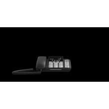 GIGASET-DL780PLUS-BLACK Gigaset - kombinovaný standard. telefon s displ. vč. bedzrát. sluchátka s nabíječkou,černá