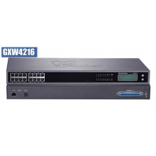 GXW4216 Grandstream - IP brána, 1xRJ45 1Gb, 16xFXS, 16xSIP účtů, 1x RJ21, LCD