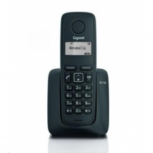 GIGASET-A116-BLACK Gigaset - DECT bezdrátový telefon, seznam na 50 jmen, CLIP,  až 25 zmeškaných hovorů,barva černá