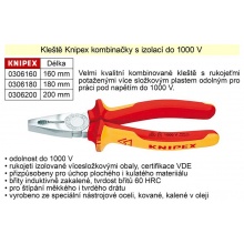 KNIPEX Kombinované kleště 180mm VDE 0302180