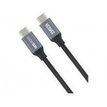 Kabel YENKEE YCU 323 BK USB-C 3.1/USB-C 1,5m