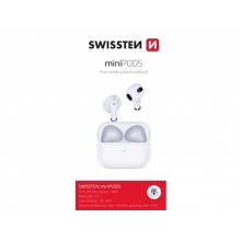 Sluchátka Bluetooth SWISSTEN MINIPODS WHITE 54200200