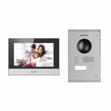 DS-KIS703-P(Europe BV) Hikvision - kit videotelefonu, 2-drát, bytový monitor + dveřní stanice + napájecí zdroj
