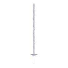 Sloupek plastový pro elektrický ohradník, délka 105 cm, 8 oček, bílý
