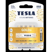 12030420 Tesla - GOLD+ Alkalická mikrotužková baterie AAA (LR03, blister) 4 ks
