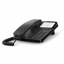 Gigaset-DESK400-BLACK Gigaset - DESK400 Šňůrový telefon na stůl a stěnu pro snadné telefonování - černý